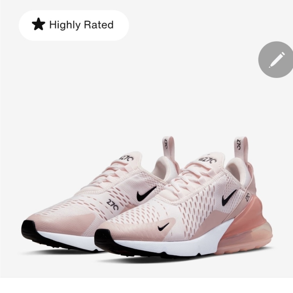 Nike pink and white Air Max 270 sneakers